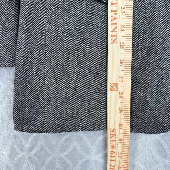 Andrew Fezza Wool Camel Hair Blazer Men 40S Gray Herringbone Suit Jacket Classic - Picture 8 of 12